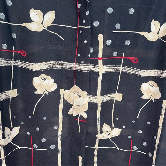 Floral Button Down Blouse - Picture 8 of 8